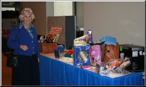 The raffle under the watchful eye of Jill Jackson, our Chairman